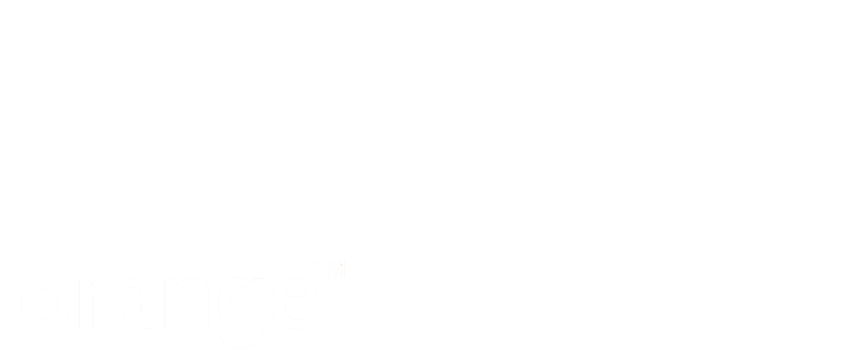 Logo orange business services de couleur blanche