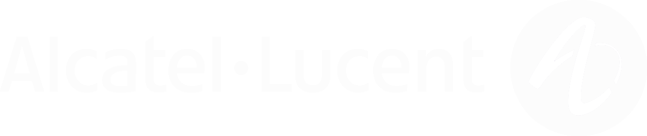Logo Alcatel-Lucent de couleur blanche