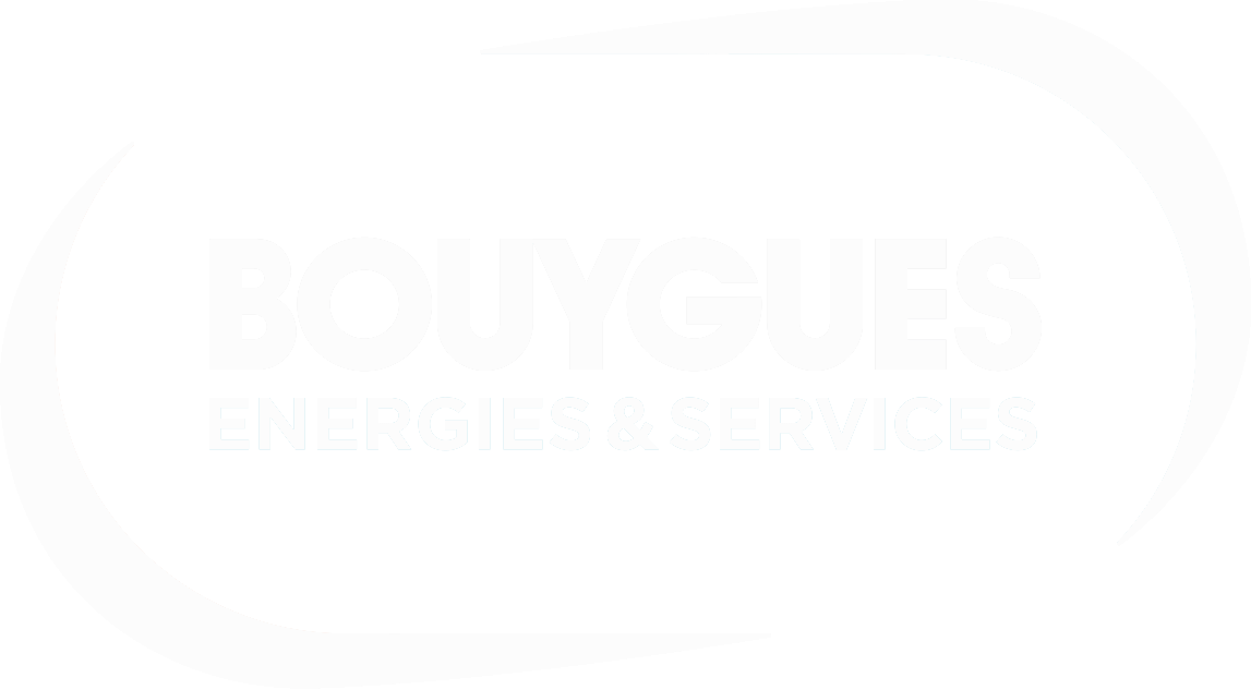 Logo Bouygues energies et services de couleur blanche